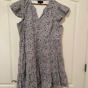 Lane Bryant Ruffled Tiered Cotton Lined Dress Size 16